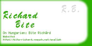 richard bite business card